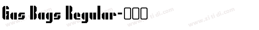 Gas Bags Regular字体转换